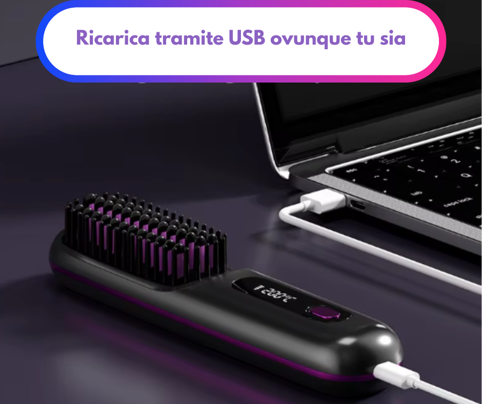 Tressy - piastra spazzola tascabile