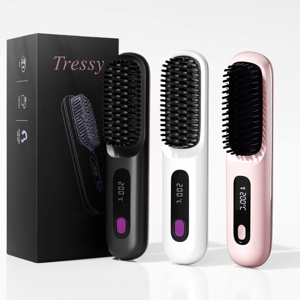 Tressy - piastra spazzola tascabile